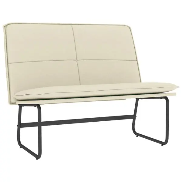 vidaXL Bänk gräddvit 100x75x76 cm konstläder Nyhet