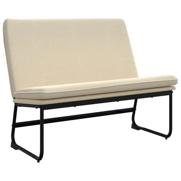 Bästa pris vidaXL Bänk gräddvit 100x75x76 cm tyg