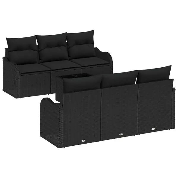 vidaXL Trädgårdsoffset Svart 55 x 55 x 37 cm konstrotting Billig