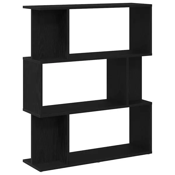 Erbjudande vidaXL Bokhylla svart ek 80x24x96 cm konstruerat trä