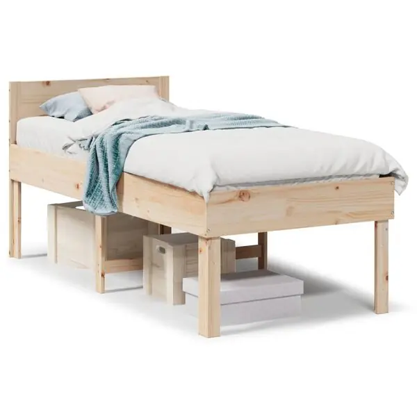 Erbjudande vidaXL Sängram utan madrass 90x190 cm massiv furu