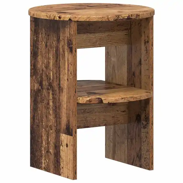 Rabatt vidaXL Sidokabinett Gammalt trä Ø40 x 50 cm Konstruerat trä