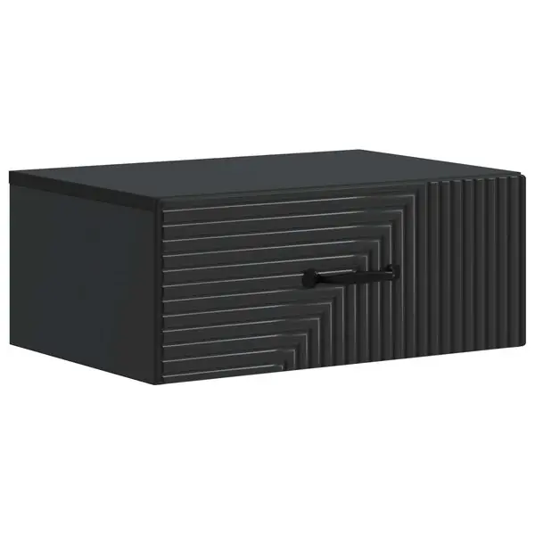vidaXL Väggmonterat Sängbord Svart 49 x 34,5 x 20 cm Konstruerat trä Handla nu