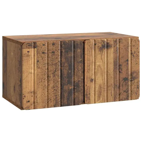 Fynd vidaXL Väggmonterad TV-bänk Väggmonterad Gammalt trä 59,5 x 31 x 30 cm