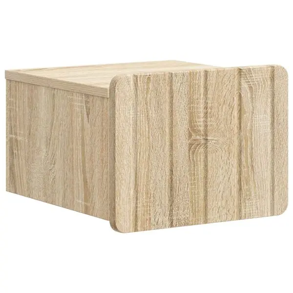vidaXL Väggmonterat Sängbord med låda Sonoma-ek 33 x 34,5 x 24 cm Säker betalning