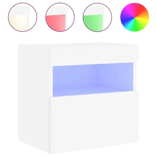 Köp online vidaXL Väggmonterad tv-bänk LED vit 40x30x40 cm