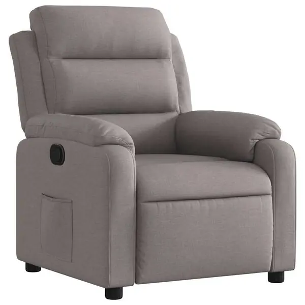 vidaXL Reclinerfåtölj taupe tyg Handla nu