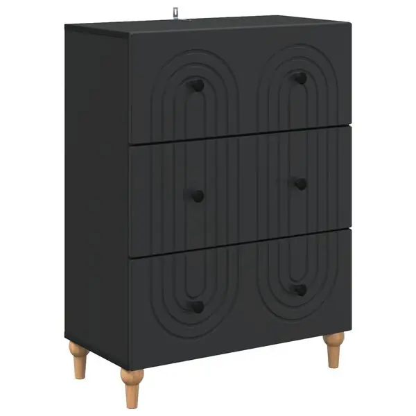 vidaXL Lådans skåp Svart 66 x 34,5 x 90 cm Konstruerat trä Utförsäljning