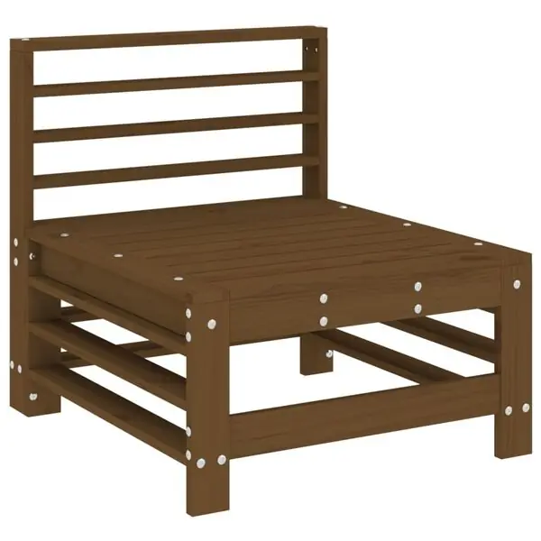 Premium vidaXL Mittensoffa honungsbrun massiv furu
