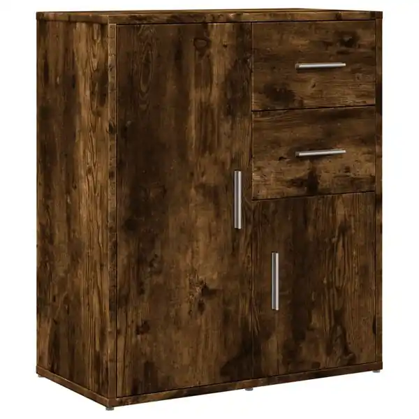 Sänkt pris vidaXL Skänk rökfärgad ek 60x31x70 cm konstruerat trä