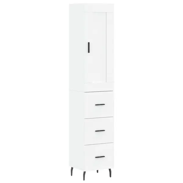 Endast idag vidaXL Högskåp vit 34,5x34x180 cm konstruerat trä