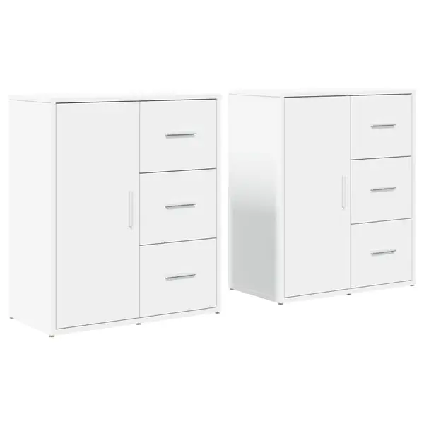 vidaXL Skänkar 2 st vit 60x31x70 cm konstruerat trä Beställ nu