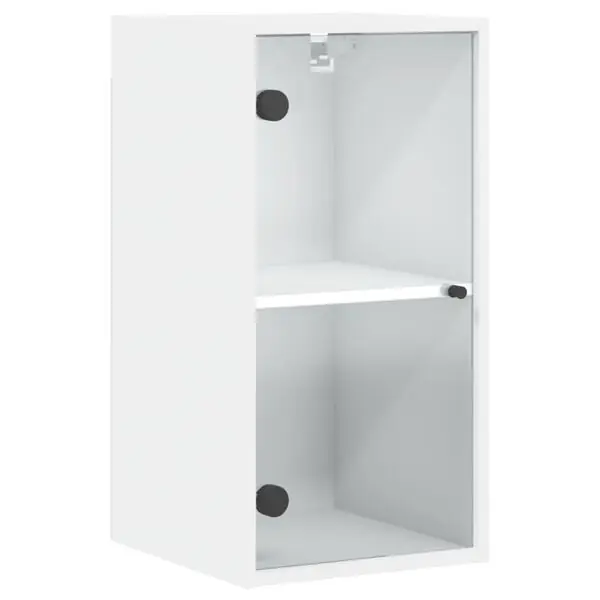 Kampanjpris vidaXL Sidoskåp med glasdörrar vit 35x37x68,5 cm