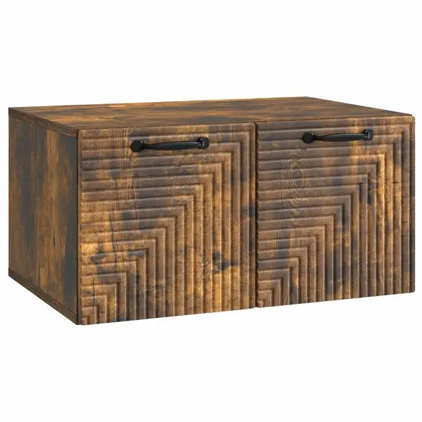 vidaXL Väggmonterad TV-bänk Rökt ek 59,5 x 41 x 30 cm Konstruerat trä Lågt pris