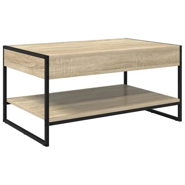 vidaXL Kaffeebord Sonoma 80 x 50 x 40 cm Konstruerat trä Rabatt