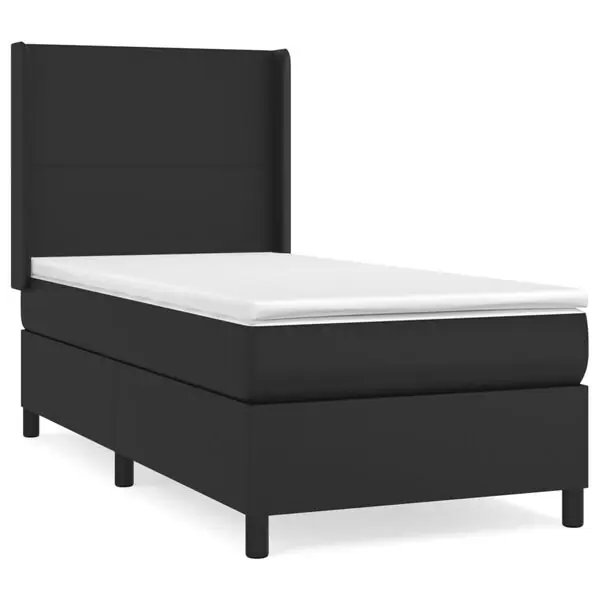 Beställ idag vidaXL Ramsäng med madrass svart 80x200 cm konstläder