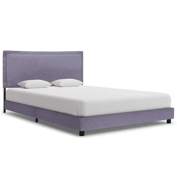vidaXL Sängram utan madrass ljusgrått tyg 135x190 cm Snabb leverans