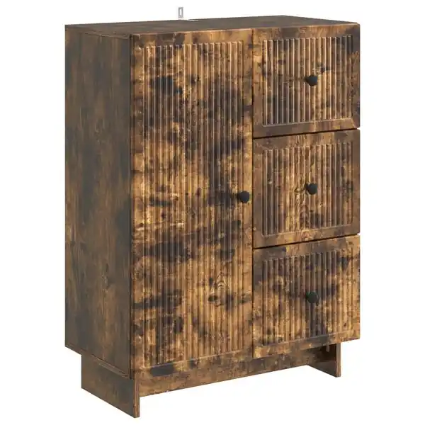 Extra rabatt vidaXL Sideboard med låda Rökt ek 66 x 34,5 x 90 cm Konstruerat trä