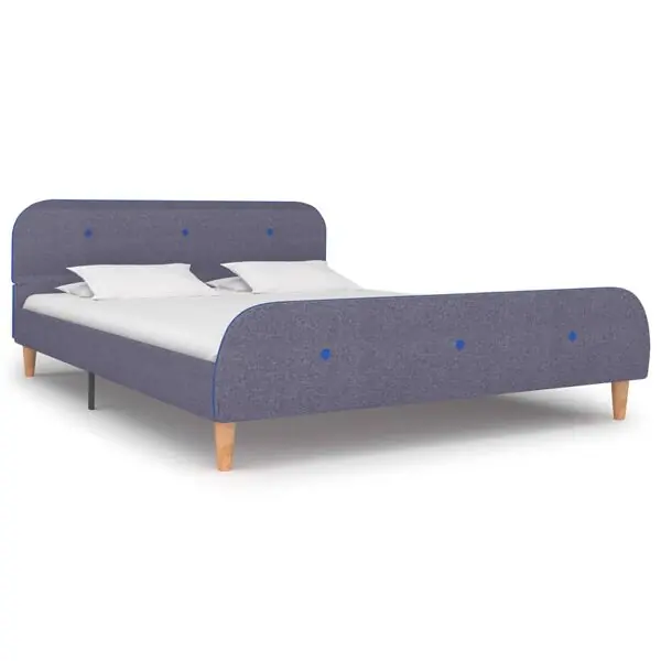 vidaXL Sängram utan madrass ljusgrå tyg 140x200 cm Snabb frakt