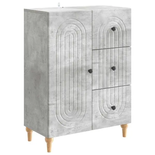 Lägg i varukorgen vidaXL Sideboard med låda Betonggrå 66 x 34,5 x 90 cm Konstruerat trä
