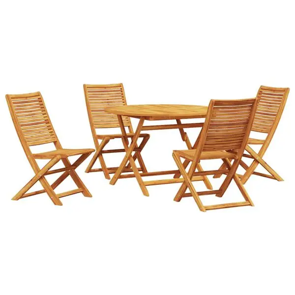 Beställ idag vidaXL Trädgårdsmöbelset 5 pcs Brun Massivt Akaciaträ