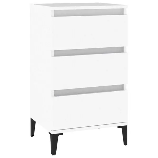 Kampanj vidaXL Sängbord vit 40x35x70 cm konstruerat trä