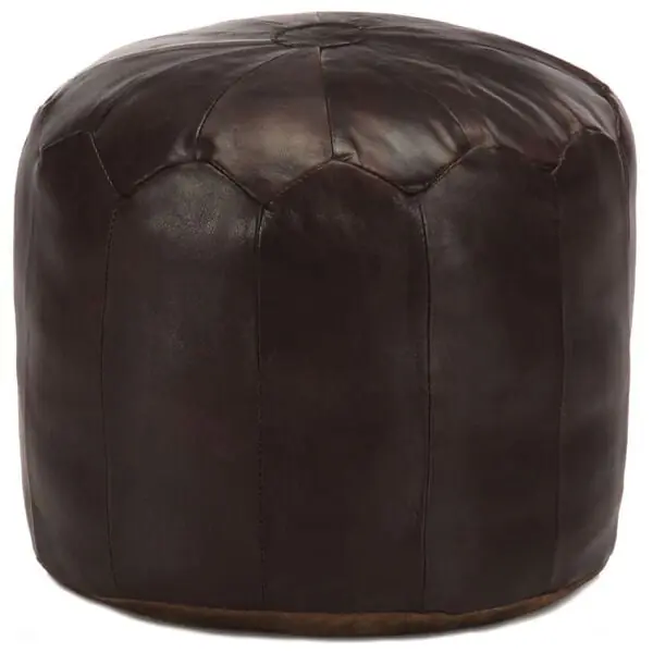 Beställ idag vidaXL Sittpuff mörkbrun 40x35 cm äkta getskinn