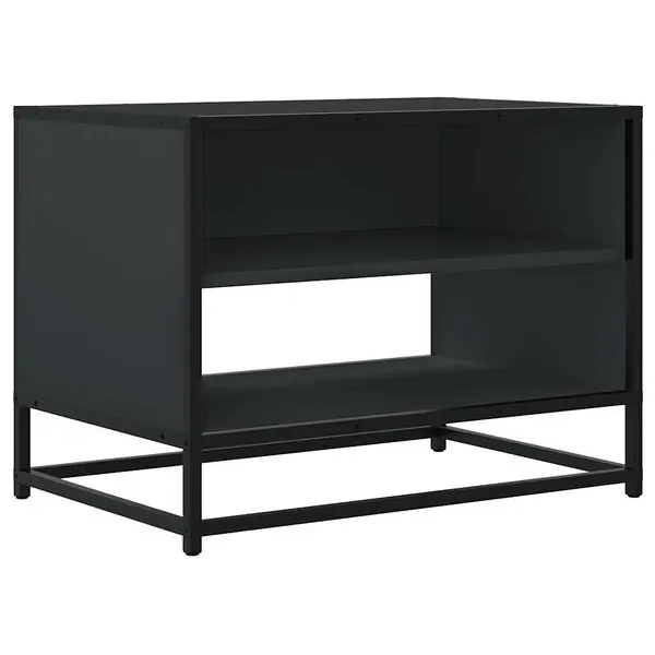 vidaXL Tv-bänk svart 61x40x46 cm konstruerat trä och metall Kampanjpris