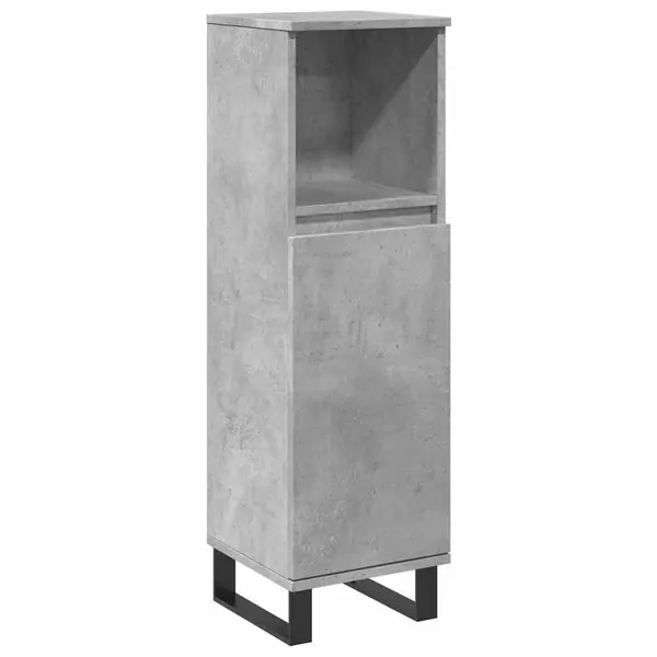 vidaXL Badrumsskåp betonggrå 30x30x100 cm konstruerat trä Köp online