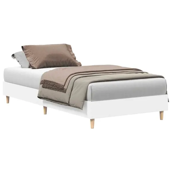 Erbjudandepris vidaXL Sängram utan madrass vit 90x190 cm konstruerat trä