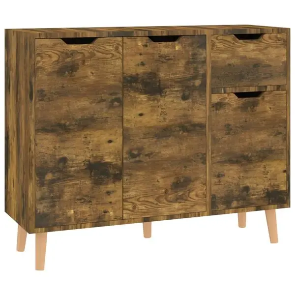 Populärt val vidaXL Skänk rökfärgad ek 90x30x72 cm konstruerat trä