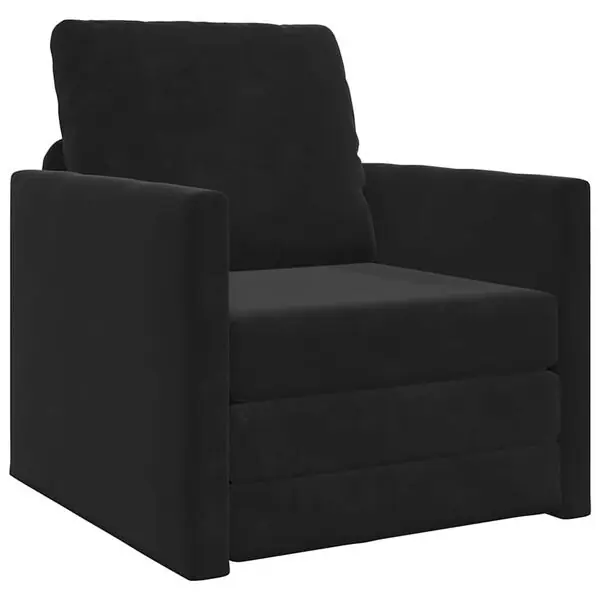 I lager vidaXL Soffsäng Svart 74 x 77 x 81 cm Sammet