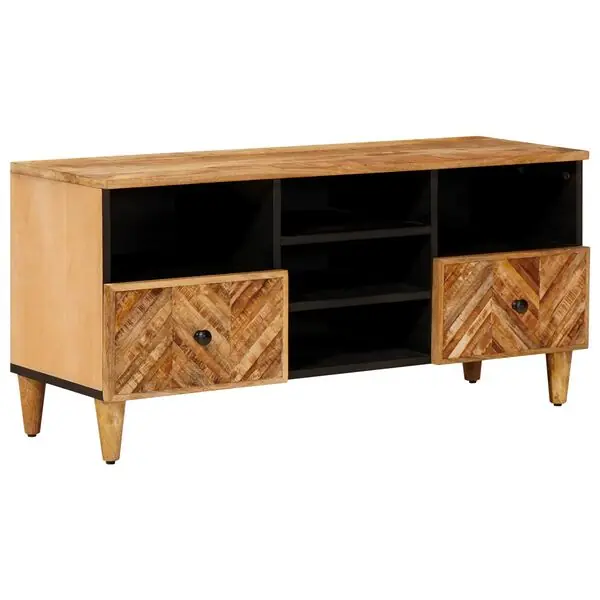 vidaXL Förvaringsskåp Brun 100 x 33,5 x 46 cm Massivt mangoträ Billigare