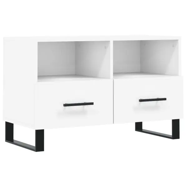 Bästa pris vidaXL Tv-bänk vit 80x36x50 cm konstruerat trä