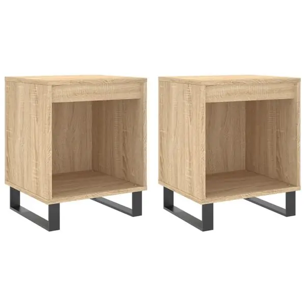 Kundfavorit vidaXL Sängbord 2 st sonoma-ek 40x35x50 cm konstruerat trä
