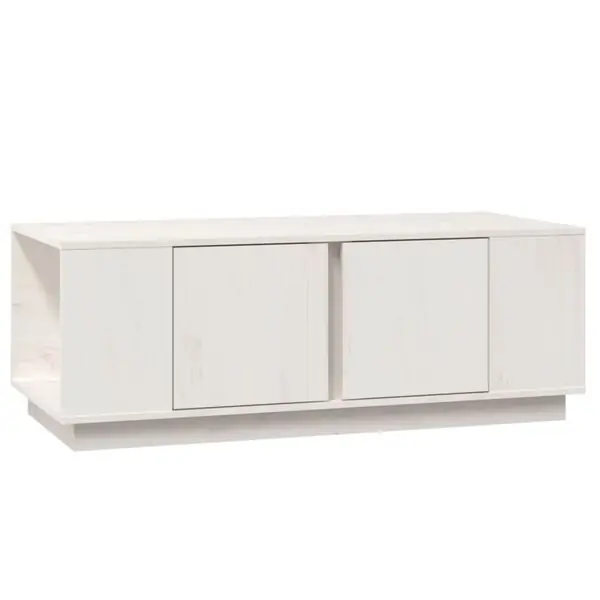 vidaXL Soffbord vit 110x50x40 cm massiv furu Handla nu