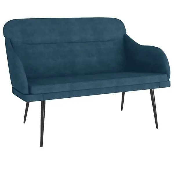 VidaXL Bänk blå 110x76x80 cm sammet Begränsat erbjudande