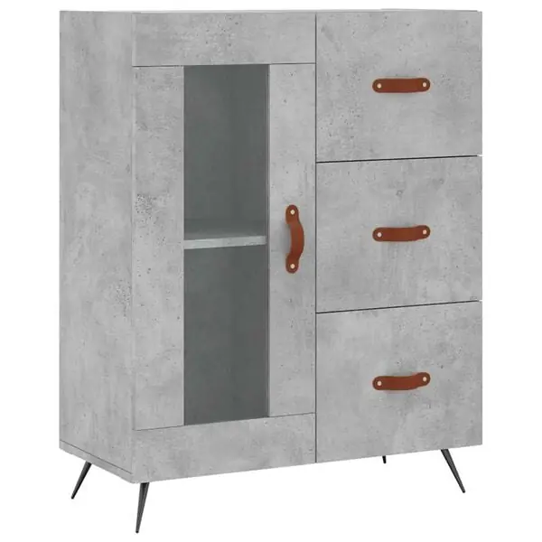 vidaXL Skänk betonggrå 69,5x34x90 cm konstruerat trä Handla nu