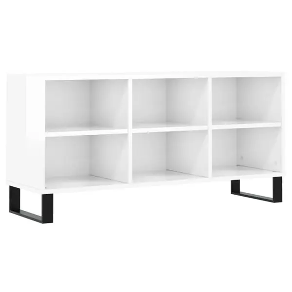 Sista chansen vidaXL Tv-bänk vit högglans 103,5x30x50 cm konstruerat trä
