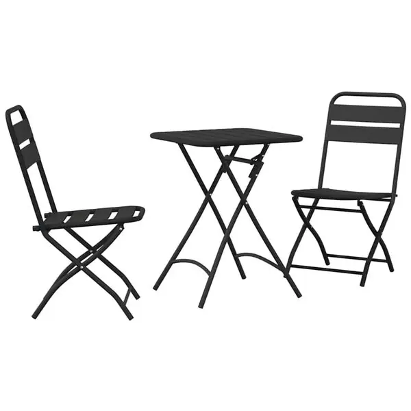 Sista chansen vidaXL Bistroset 3 pcs Antracit Stål