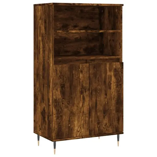 vidaXL Förvaringsskåp rökfärgad ek 60x36x110 cm konstruerat trä Rabatt