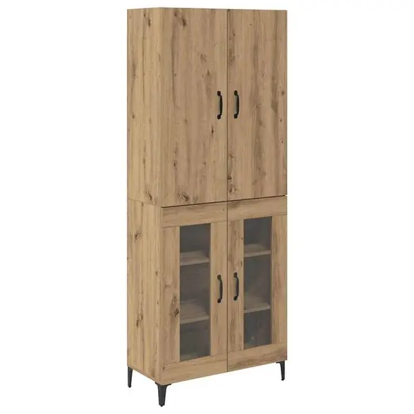 vidaXL Skåp Väggmonterad Artisan Ek 69,5 x 34 x 180 cm Konstruerat trä Lågt pris