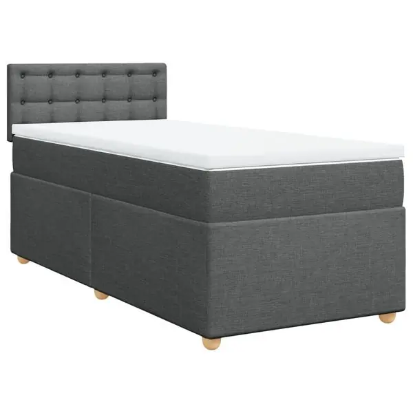 Populärt val vidaXL Ramsäng med madrass mörkgrå 80x200 cm tyg