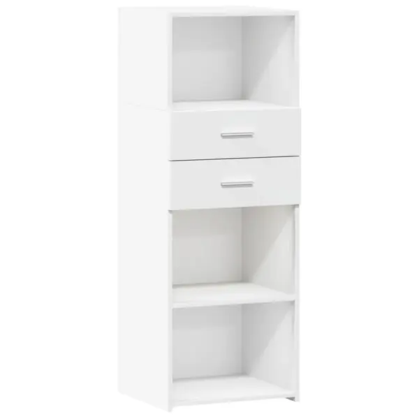 vidaXL Högskåp vit 45x42,5x124 cm konstruerat trä Trygg betalning