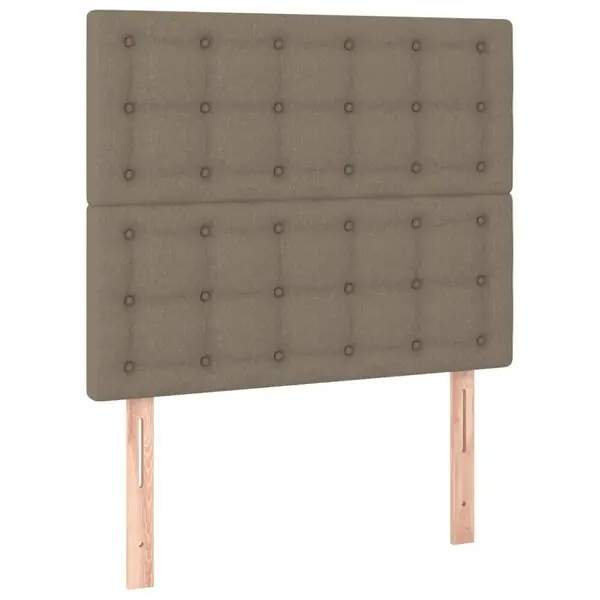 vidaXL Sänggavel taupe 80x5x118/128 cm tyg Billigare