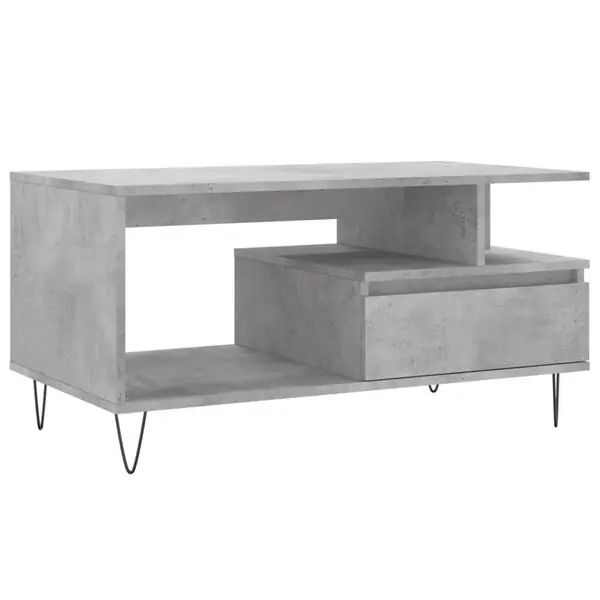 vidaXL Soffbord betonggrå 90x49x45 cm konstruerat trä Kundfavorit