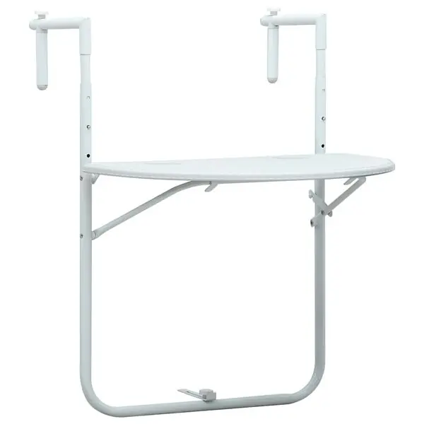 Premium vidaXL Balkongbord vit 60x64x83,5 cm plast konstrotting