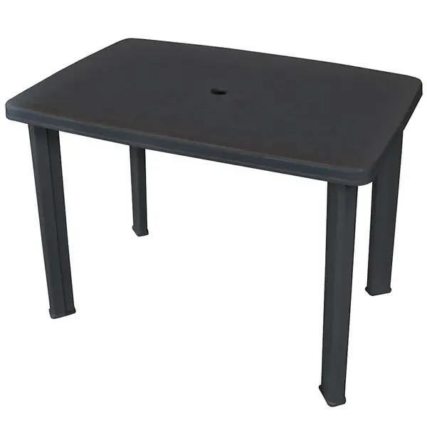 Endast denna vecka vidaXL Trädgårdsbord antracit 101x68x72 cm plast