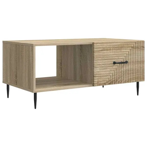 vidaXL Kaffeebord Sonoma-ek 90 x 50 x 40 cm Konstruerat trä Premium