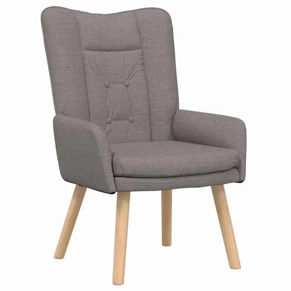 Kampanjpris vidaXL fåtölj Taupe 63 x 67 x 94 cm Tyg och plywood